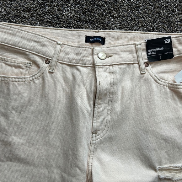 Express relaxed taper mid rise jeans 12 12R NEW - Picture 4 of 6